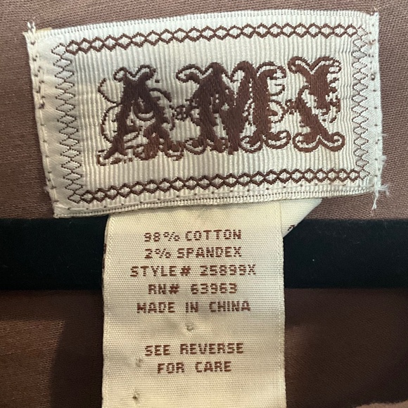 AMX Chic Barn Chore Utility Coat Cutout Grommets Bows Pockets Earthy Brown 2X - Picture 6 of 7